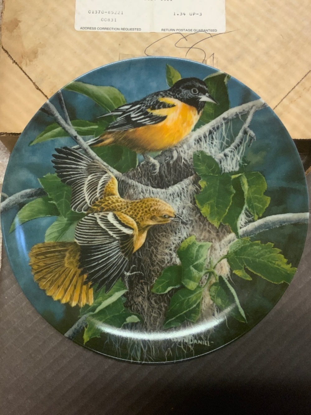 Knowles collector plate- “The Baltimore Oriole”